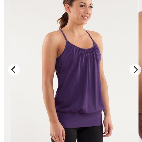 lululemon athletica Tops - Lululemon No Limits Tank in Concord Grape